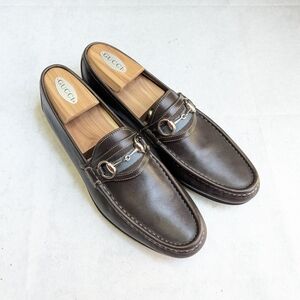 Gucci Horsebit Loafers Brown Men 9 D Leather